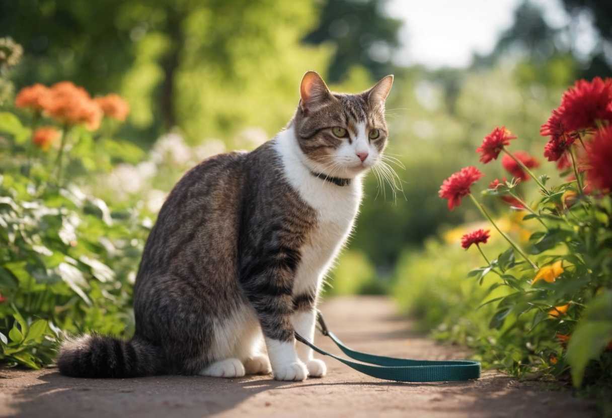 Les avantages de promener son chat dans un parc pour son bien être